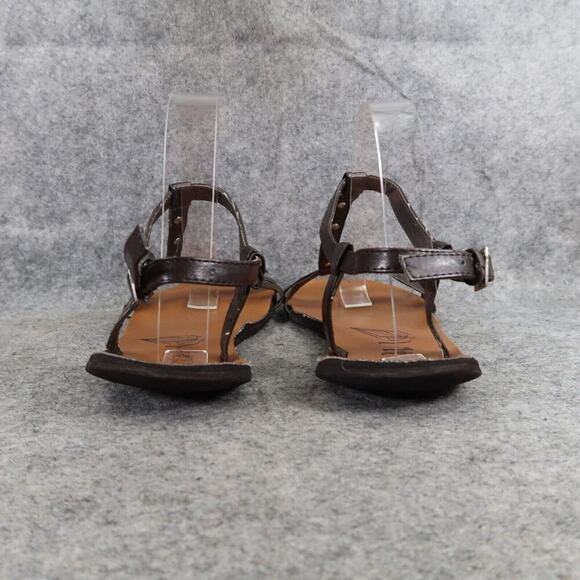 Volcom Shoes Womens 9 Sandal Casual Flats Strappy Buckle Slingback Brown Comfort - Picture 6 of 11